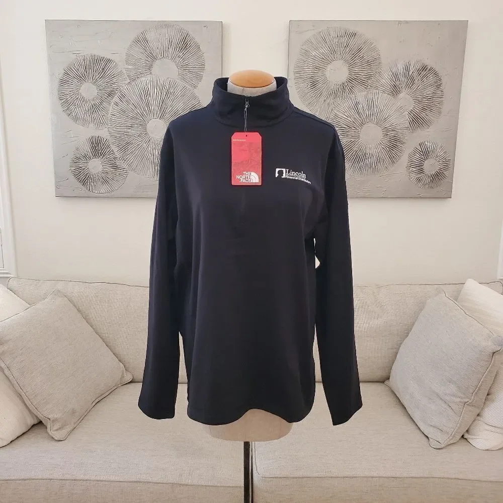 NEW! The North Face  1/4 ZipTech Fleece Jacket size Large in Black